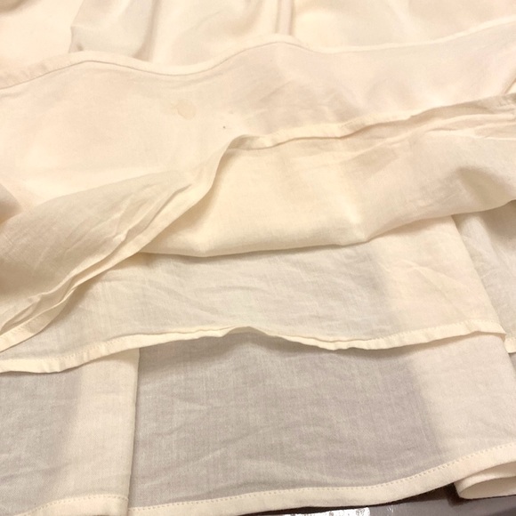 2/$30 Old Navy Cream Smocked Embroidered Short Puff Sleeves Tiered Mini Dress S - Picture 11 of 16